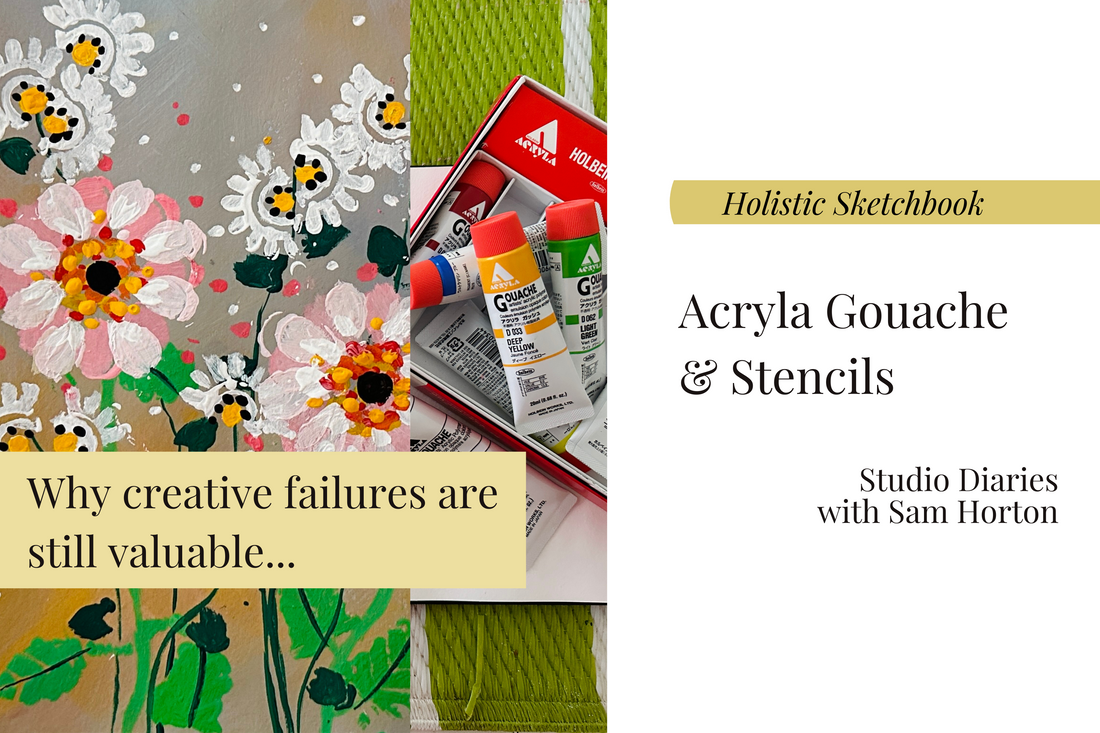 Acryla Gouache Stencils | Holistic Sketchbook Diary