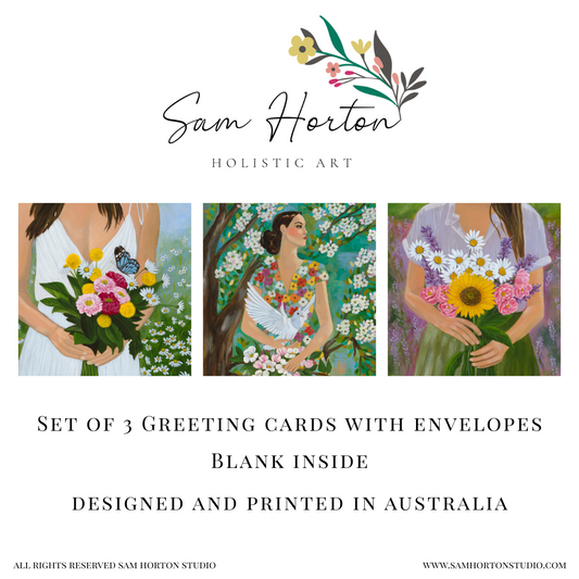 Empowered Soul | Set One | 3 Pack Greeting Cards - Sam Horton Studio