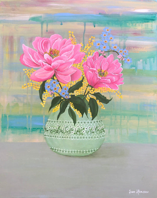 'Happiness in a Vase #2' " | Original Artwork - Sam Horton Studio