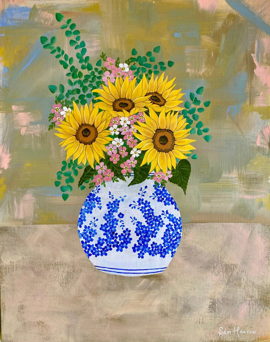 "Happiness in a Vase #3" | Original Artwork - Sam Horton Studio