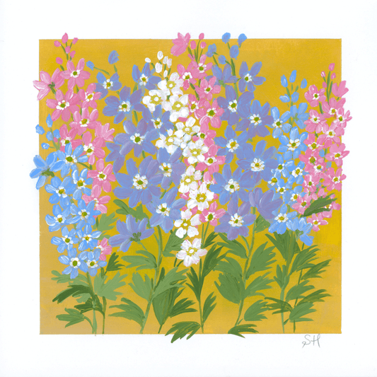 "Wildflowers with Delphiniums" | Original Artwork - Sam Horton Studio